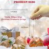 200 Pcs Silver Christmas Ornament Hanger String with Snaps for Tree Decorations