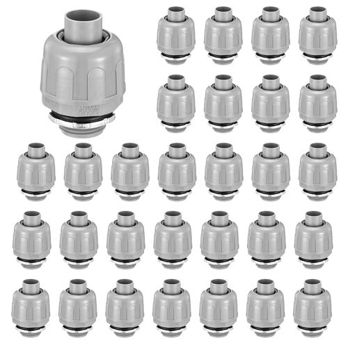 30 Pcs 1/2 Inch Liquid Tight Connector PVC Electrical Conduit Fittings Straight 180 Degree Flexible Conduit Connector for Home Kitchen Bathroom Tube Tool Supplies