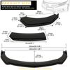 Black Front Bumper Chin Lip Splitter Spoiler + Strut Rods For Dodge Durango SRT
