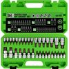 34PCS Master TORX Bit Socket Set,S2 Alloy Steel,Solid Star & Tamper Proof T6~T70