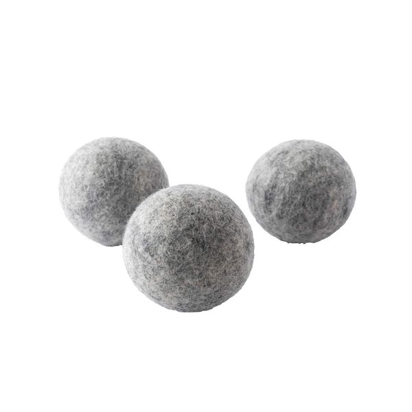 b2c Felt Dryer Balls, Pack of 3 (Gray) | Wool Ball for Dryer, Washing Ball, Laundry Ball, Anti-Static, Tangle-Free Washing Goods