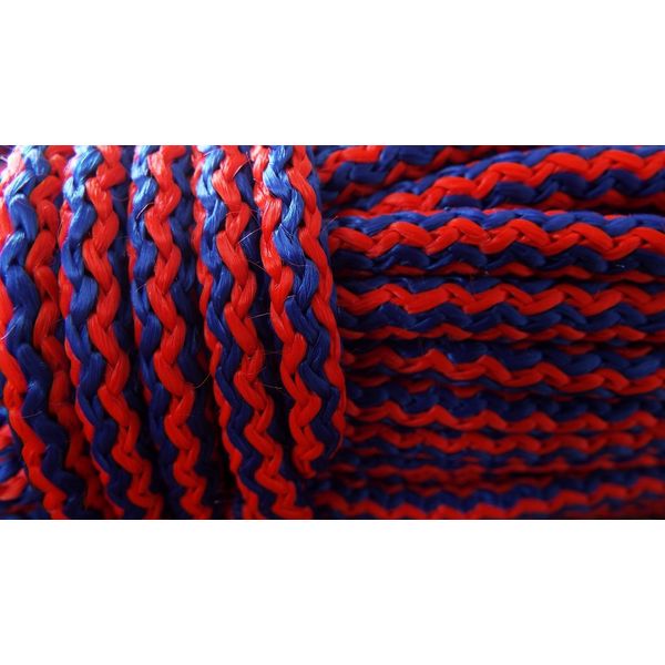 8MM POLYPROPYLENE ROPE/CORD red/blue (multi length listing) (10m)