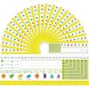 48 Pcs Traditional Manuscript Nameplates -Self Adhesive Multiplication Reference