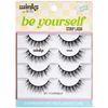 Ardell Winks Be Yourself Lashes, Wish, Black Strip Lash, Dramatic Doll-Eye Effect, 4-Pack