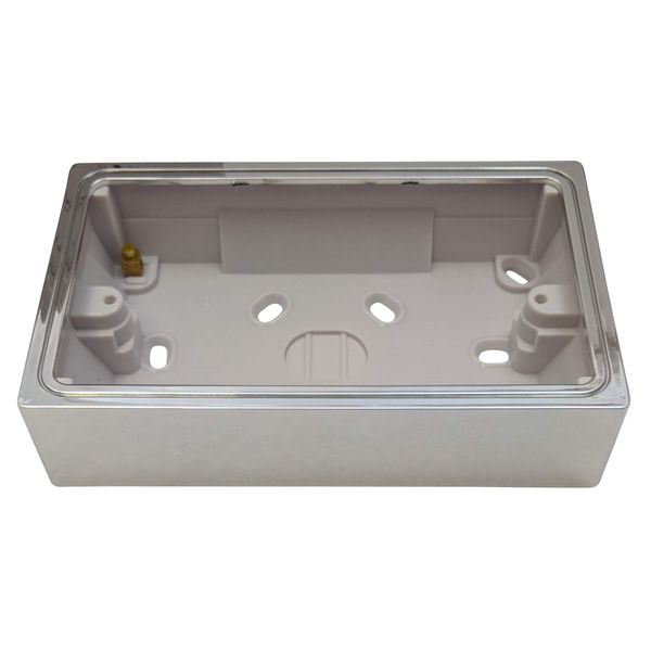 G&H 710C 2 Gang Polished Chrome Surface Mounted Double 35mm Pattress Box