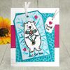 Woodware Collection - Flower Bear - Clear Stamp Set, FRM039, Transparent, A7