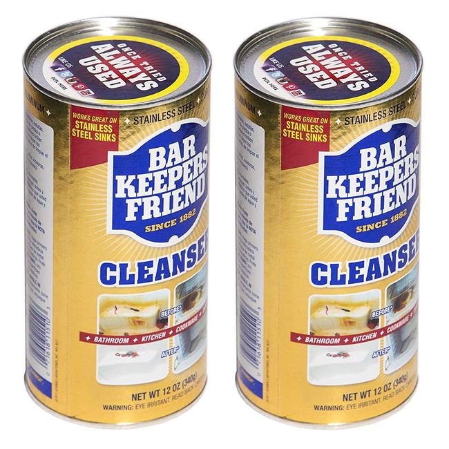 Bar Keepers Friend Powdered Cleanser 21-Ounces (2-Pack) 