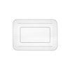 Party Essentials Elegance Quality Hard Plastic 5 x 7-Inch Rectangular Appetizer Plates, Clear, 24 Count