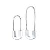 FABINA 925 Sterling Silver Safety Pin Earrings