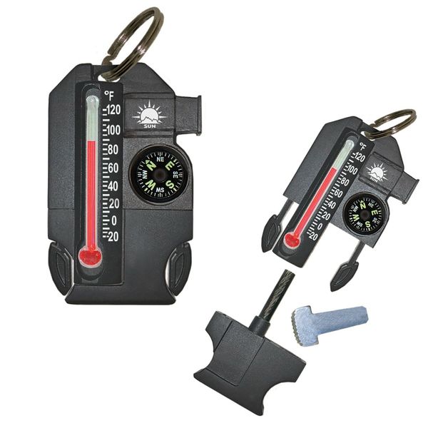Sun Company Outsider - 4-in-1 Survival Multi-Tool | Compass and Fire Starter