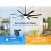 Smart 72'' Large Ceiling Fan APP/Voice/Remote Control LED Light DC Google/Alexa
