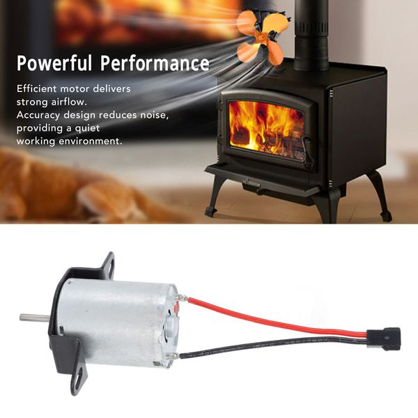 Fireplace Fan Motor Stove Fan Motor Aluminium Powerful Fireplace Fan Accessory