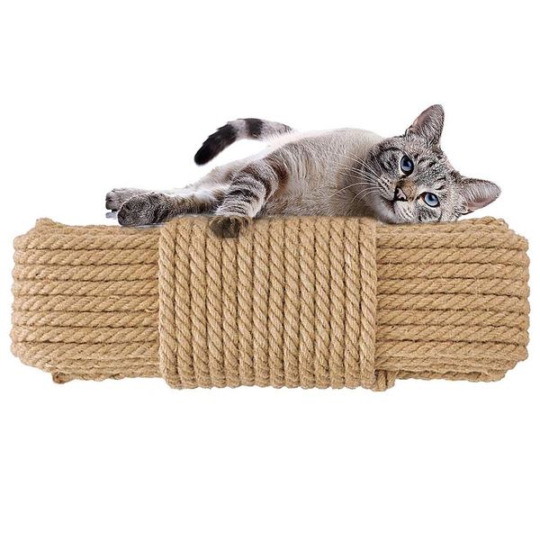 Aoneky Cat Scratching Sisal Rope Posts Trees Replacement (131FT, 6mm)
