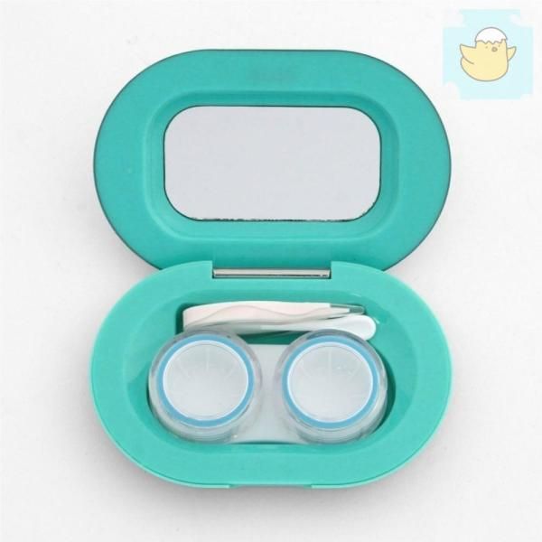 Eyes Mirror Lens Case 2P Set Mint Lens Cleaning Container