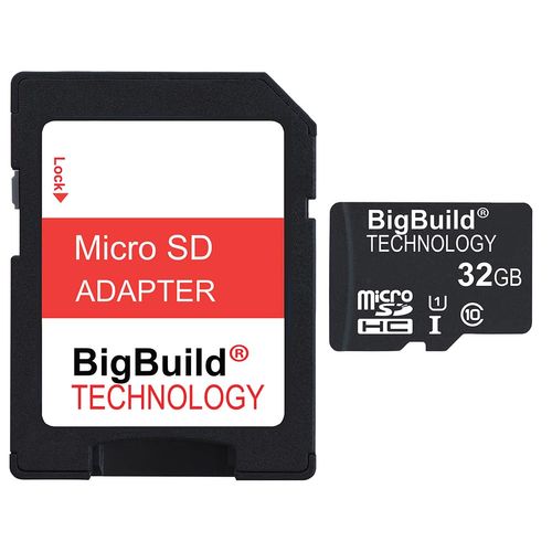 BigBuild Technology 32GB Ultra Fast 80MB/s MicroSD Memory Card For Motorola Moto E 2nd Generation Mobile, SD Adapter included