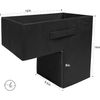 Staircase Basket (Black) - Foldable, Water-Resistant, L-Shape Stair Organizer