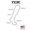 TCK Flat Knit Sanitary Liner Baseball Socks (Large, White)