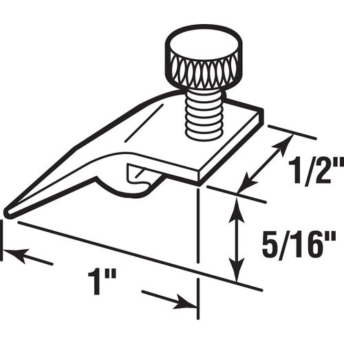 Prime-Line T 8726 Storm Door Panel Clip with Screws, 5/16 In., Aluminum (8 Pack)