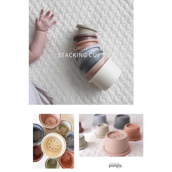 ponpy Stacking Cups 8 Tiers Plastic Stacking Cups Toys Stacking Cups Baby Stacking Cups Educational Stacking Cups Baby Toys Baby Toys