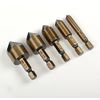 Quick Change Professional Strength 5 Piece Counter Sink Bit Set With Easy Carry Pouch