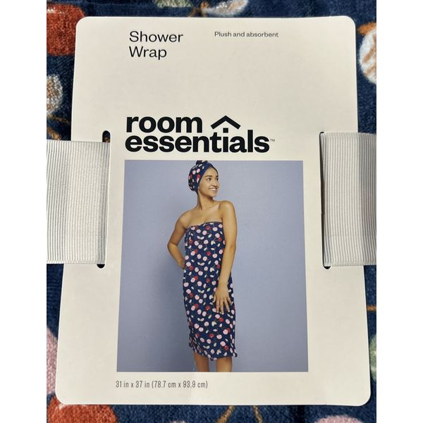 Room Essentials Shower Wrap Bath Wrap Terry Cloth Cotton Soft