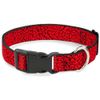 Buckle-Down PC-W30540-M Elephant Crackle Red Plastic Clip Collar, Medium/11-17"