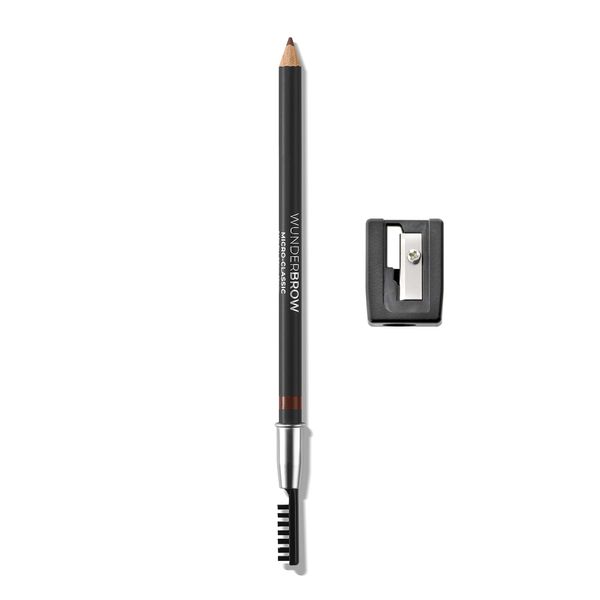 Wunderbrow Micro-Classic Brow Pencil, 2.5mm tip for precision filling, Sharpener Included, Vegan and Cruelty Free (Black/Brown)