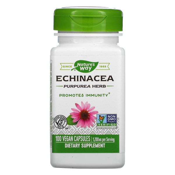Nature's Way Echinacea Purpurea Herb, 1,200 Mg Per Serving, 100 Count