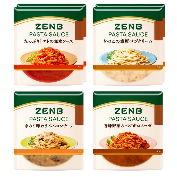 ZENB ZENB Pasta Sauce, Bulk Pack, 6 Servings (Sugar Off, Gluten Free, Sugar Restriction, Sugar Control, Plant-Based, Easy to Range, Flour Free, Calorie Off)