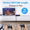Mcbazel 2 Pack Controller Charging Cable for PS3, Mini USB Power Charge Cable Lead for Playstation 3 Controller -3 Meter, Black