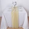 72" Champagne Chiffon Extra Long Table Top Runner Wedding Banquet Supplies