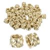 uxcell Insert Nuts with Knobs 50pcs M4 x 4mm L x 6mm OD 3D Printing Brass Nuts Female Threaded Inserts Brass Heat Set Insert Embedded Nuts