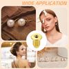 sourcing map 4Pcs Earring Backs, 3mm S925 Silver Bullet-Shape Locking Earring Backs Replacements for Studs Posts, Gold