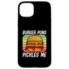 Burger Puns Pickles Me Burger Design For Hamburger Lover Case for iPhone 15 Plus