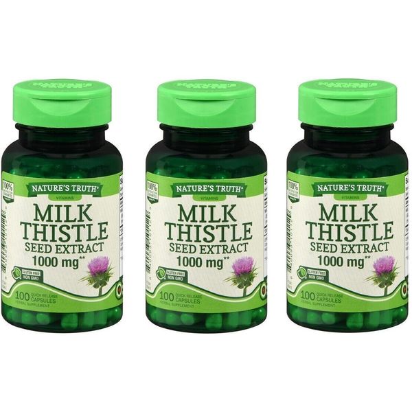 Nature's Truth Vitamins Milk Thistle Capsules 100ct (3 Pack)