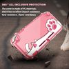 DLseego Protective Case for Switch Lite, Hard PC Clear Anti-Shock Split Cover with Cat-Pad Pattern