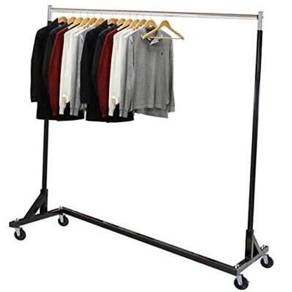 SimpleHouseware Commercial Z Base Garment Rack Black