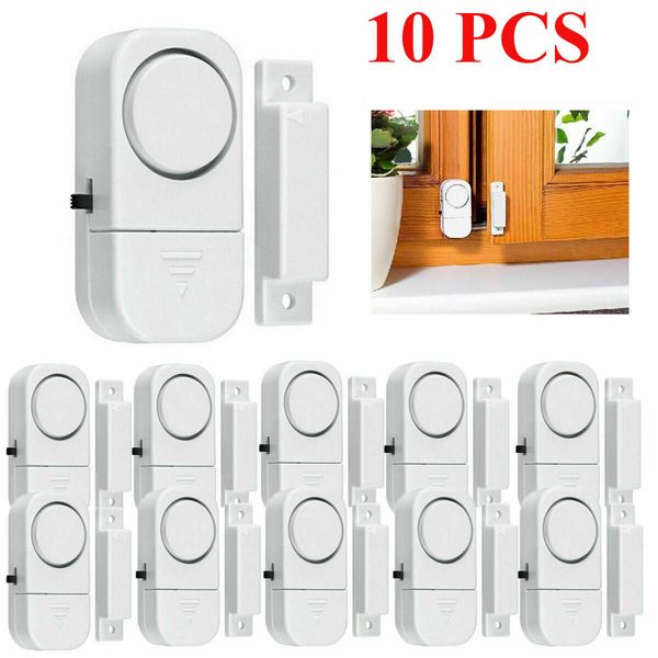 10PCS Wireless Home Window Door Burglar Security Alarm System Magnetic Sensor