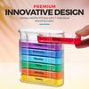 MEDca Weekly Pill Organizer, Four Times-a-Day, 1 Dispenser with Stackable AM/PM Compartments