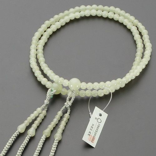 Buddhist Altanya Takita Shoten Prayer Beads Shingon Buddhist Beads for Women, Green Onyx 8 inch, Pure Silk Hanbantou ◆ Kyoto Prayer Beads, Honren Beads, Two-wheel Beads, Shindun, Official Prayer Beads (Kyo Nenju Beads Manufacturer's Certificate issued by 