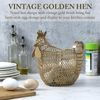 Brass Metal Fresh Egg Gathering Basket, Easter Decor Egg Display Storage Basket