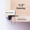 Partial Overlay Cabinet Hinges 1/2” (30 Pair - 60 Pack) (Oil Rubbed Bronze), Sem