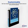 Avery Durable Clear View 3 Ring Binders, 1 Inch EZD Rings, 1 Black Binder (09300)