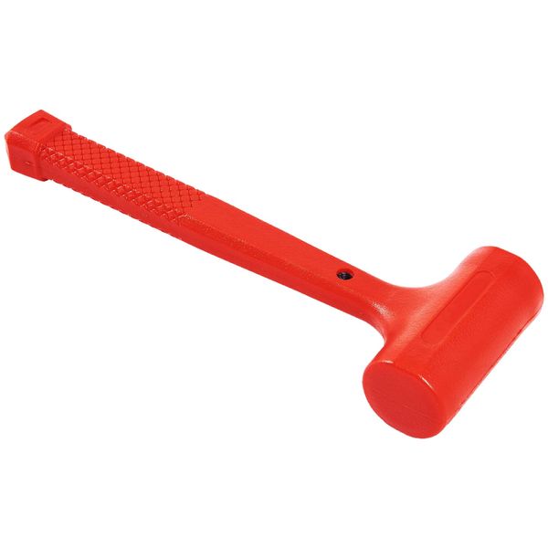 1LB Dead Blow Hammer 0.45kg RED Drop Forged Professional Workshop Car Body Repairs Wood Cylinder Camping Tent Pegs Mallet Joint Recoil DIY Garage Manual Hand Tools UK Free P&P