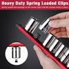 6-PACK Magnetic Socket Organizer Set 1/4" 3/8" 1/2" Drive Socket Holder Rack USA
