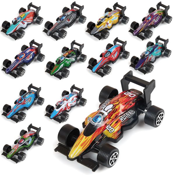 F1 Formula Pull Back Cars 15 Pack 1:43 Matchbox Toy Model Set Small Race Cars for Toddlers Kids Ages 2 3 4 5 6 Boys and Girls Preschool Birthday Party Favor