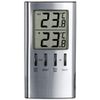 TFA 30.1027 Digital Indoor/Outdoor Thermometer with Maximum and Minimum Function - Silver Metallic