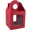 10 x Medium Xmas Red Single Cupcake/Muffin/Fairy Cake Boxes with 2 Windows