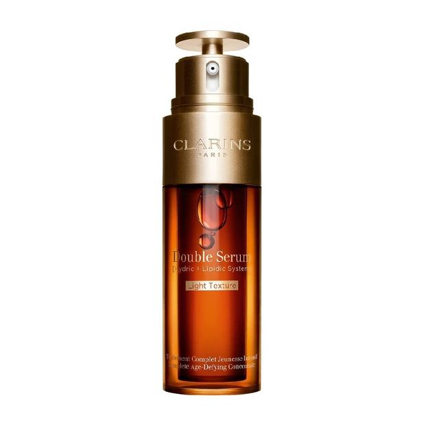 Clarins Double Serum Light | Anti Aging | Visibly Firms, Smoothes & Boosts Radiance in 7 Days* | 21 Plant Ingredients | Turmeric | Lighter Texture | Great for Oily Skin and Humid Climates