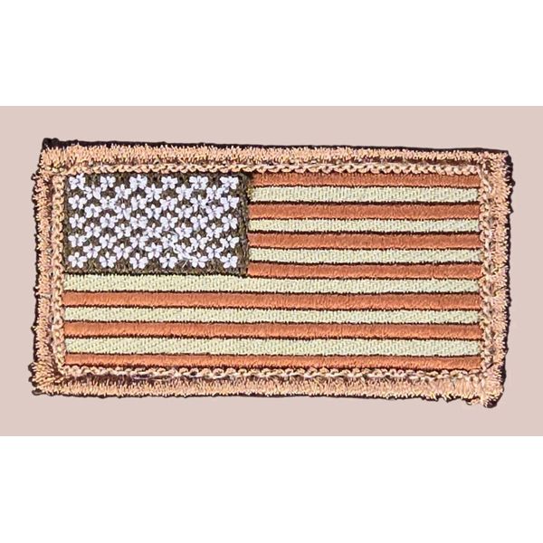 MINI US AMERICAN FLAG MILITARY ARMY DESERT TACTICAL HOOK PATCH 1.25 X 2"